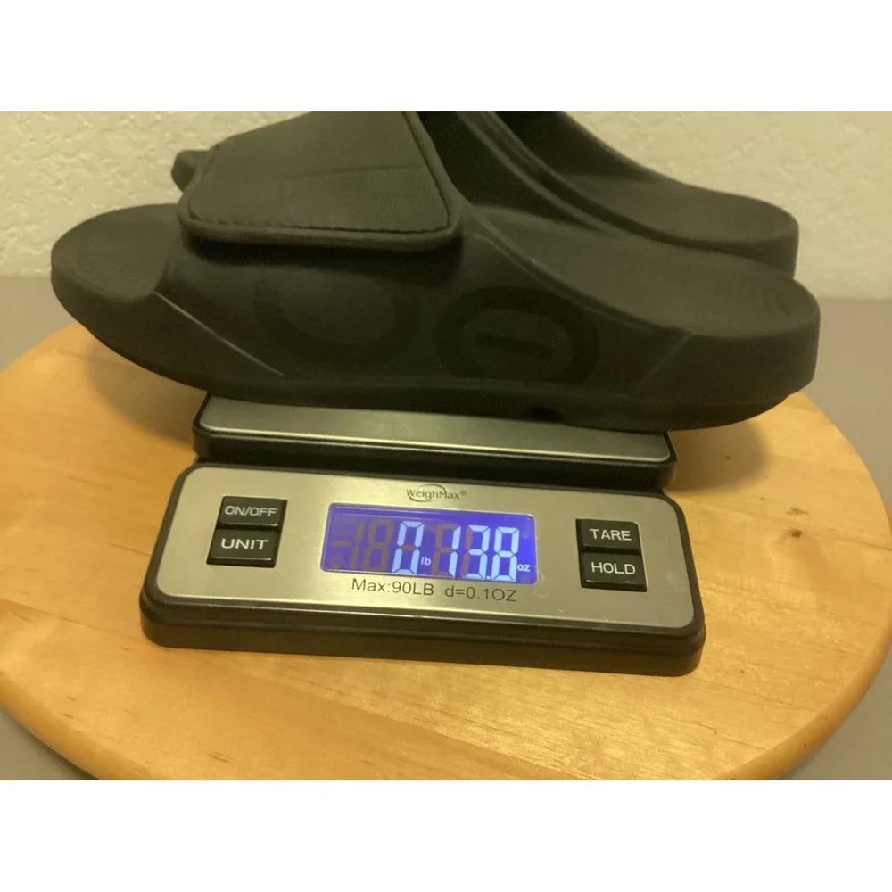 OOFOS OOahh Sport Flex Slide Mens 11 Black Adjustable Recovery Sandals